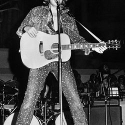 Johnny Hallyday en total look jean