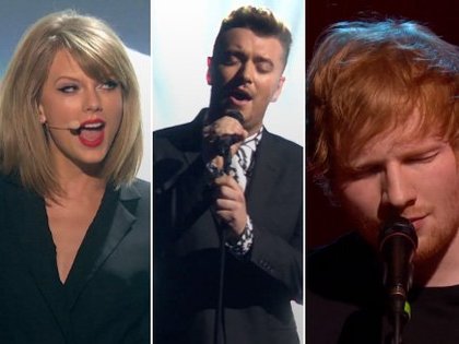 Taylor-Sam-Ed-live Brit Awards