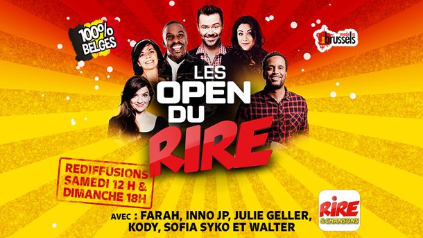 Rediffusion - Open du rire du 27 mai 2019 - 100% belge - Avec Farah, Inoo JP, Julie Geller, Kody, Sofia Syko et Walter