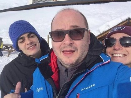 CAUET et l'équipe à Tignes