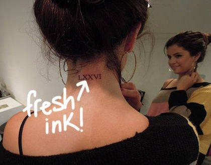 Selena Gomez et son nouveau tatouage