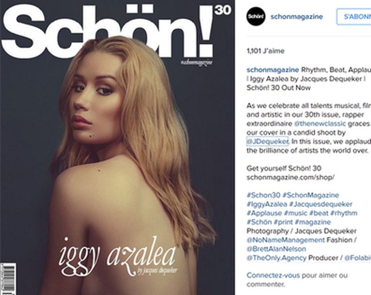 Iggy Azalea topless pour Schön!
