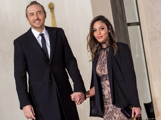 David Guetta et Jessica Ledon lors d'un dîner à l'Elysée
