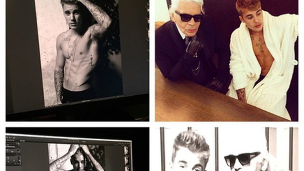 Justin Bieber devient top-modèle pour Karl Lagarfeld!