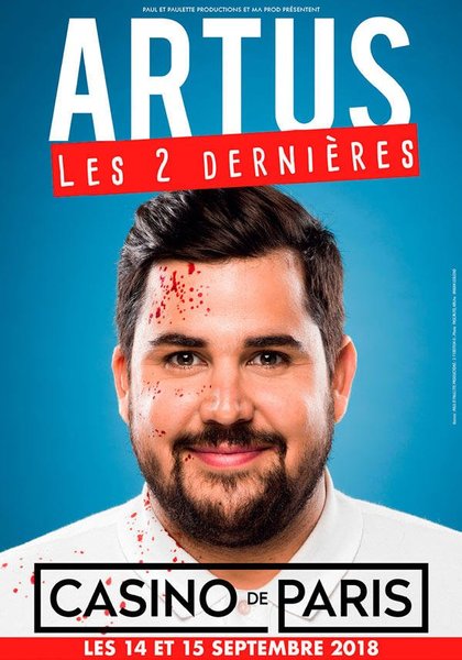 Artus au Casino de Paris les 14 et 15 septembre 2018 - affiche
