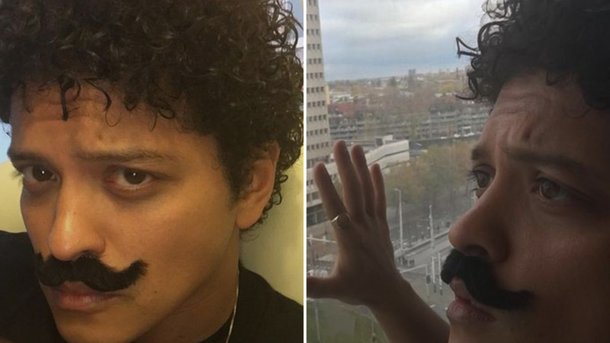 Bruno Mars se la joue incognito avec… Une moustache!