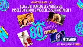 80 minutes chrono avec Mylène Farmer, Madonna, Tina Turner et Whitney Houston, ce vendredi à 19h sur Nostalgie !