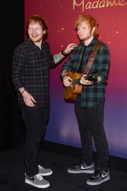 Ed Sheeran et sa statue de cire @ Madame Tussaud NY