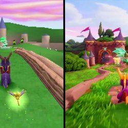 À gauche, Spyro The Dragon (1998), à droite son remake Spyro Reignited Trilogy (2018)