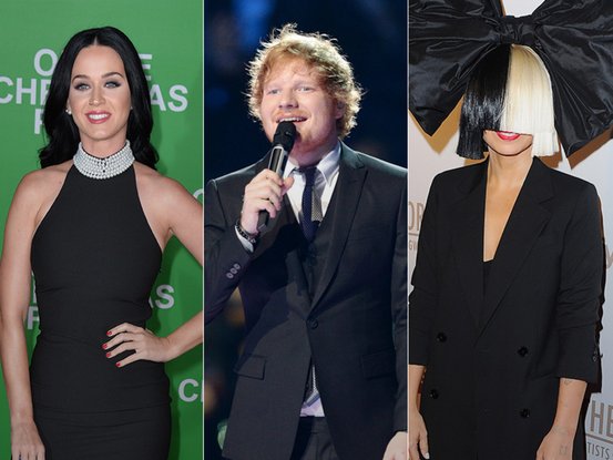Katy Perry, Ed Sheeran et Sia