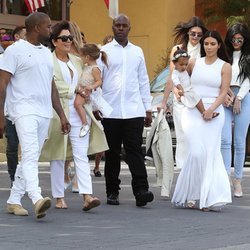 Kanye West, Kris Jenner, Corey Gamble, Kendall Jenner et Kim Kardashian 