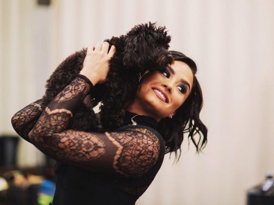 Demi Lovato et son chien Batman