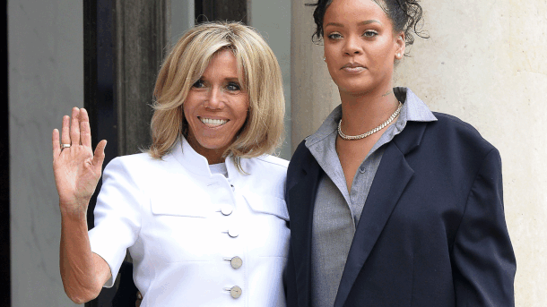 Rihanna : sa rencontre à l'Elysée avec Emmanuel et Brigitte Macron en images