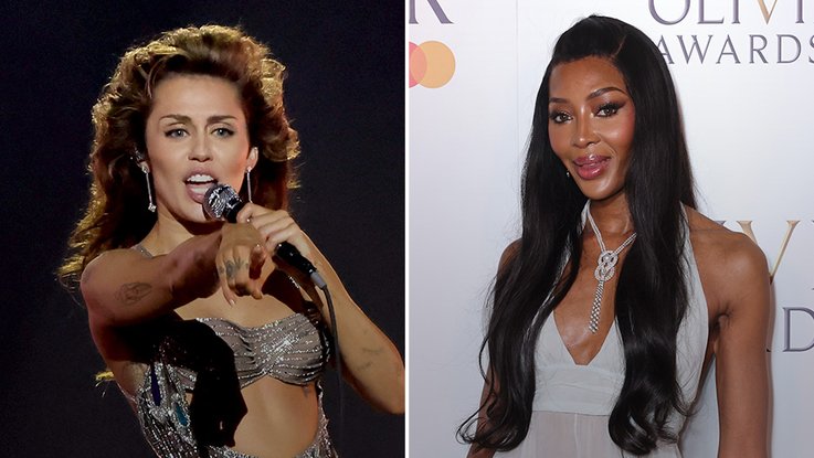 Miley Cyrus et Naomi Campbell