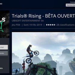 Trials Rising beta : la page de téléchargement sur PS4 (PSN)