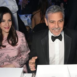 Georges Clooney et Liv Tyler à la soirée Omega