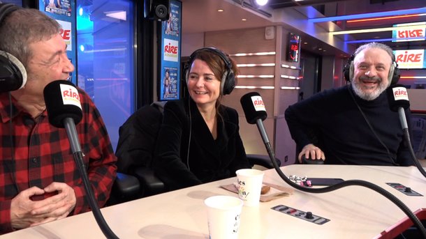 Christelle Reboul , Frédéric Bouraly et Eric Laugerias , invités de Rire & Chansons, pour le pièce "Ave César"