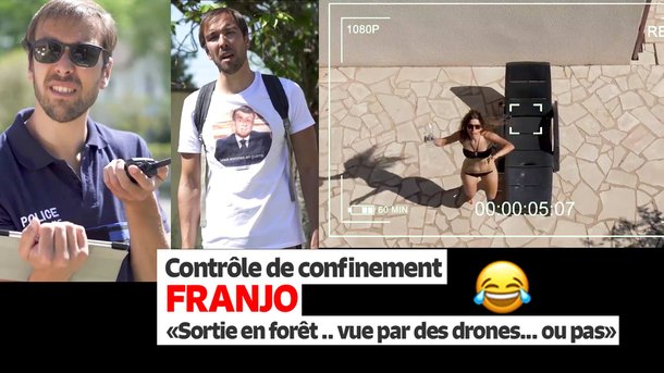 Franjo et le confinement : "Sortie en forêt , vue par des drones... ou pas !"