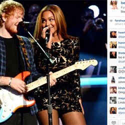 Beyoncé et Ed Sheeran