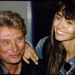 Johnny Hallyday et Adeline Blondieau