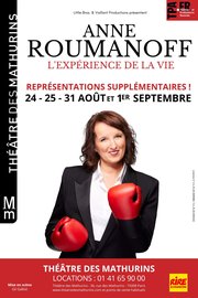 Anne Roumanoff - L’expérience de la vie - Théâtre des Mathurins -  24, 25, 31 aout et 1er septembre 2025