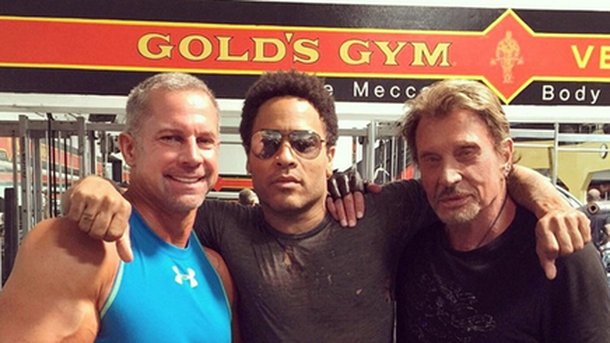 Johnny Hallyday : à la salle de gym avec Lenny Kravitz!