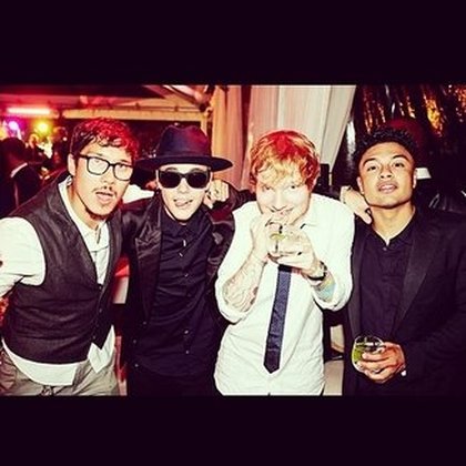 Justin Bieber et Ed Sheeran au marriage de Scooter Braun