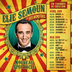 elie semoun - et ses monstres - dates de la tournée affiche avec Rire & Chansons