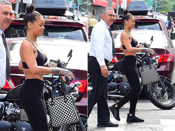 Rihanna en route pour la salle de gym à New York