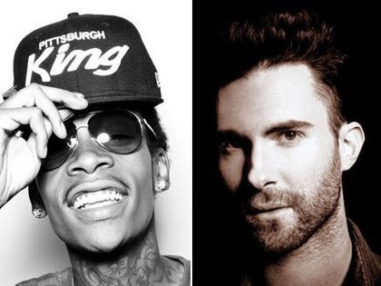 Adam Levine (Maroon 5) en studio avec Wiz Khalifa 