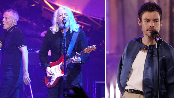 La star pop Harry Styles reprend "Everybody Wants to Rule the World" en live