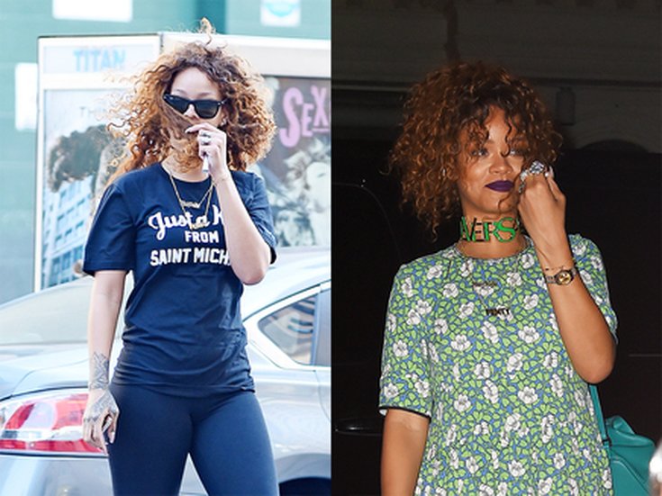 rihanna à la gym puis au restaurant