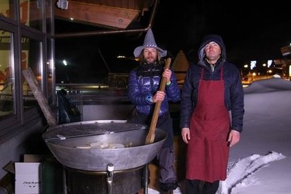 CAUET et l'équipe à Tignes