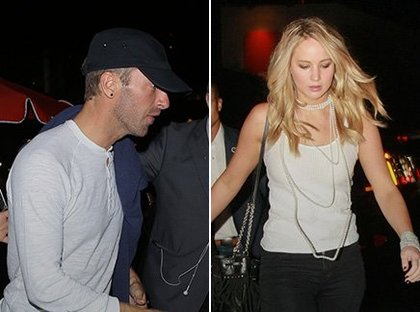 Chris Martin et Jennifer Lawrence