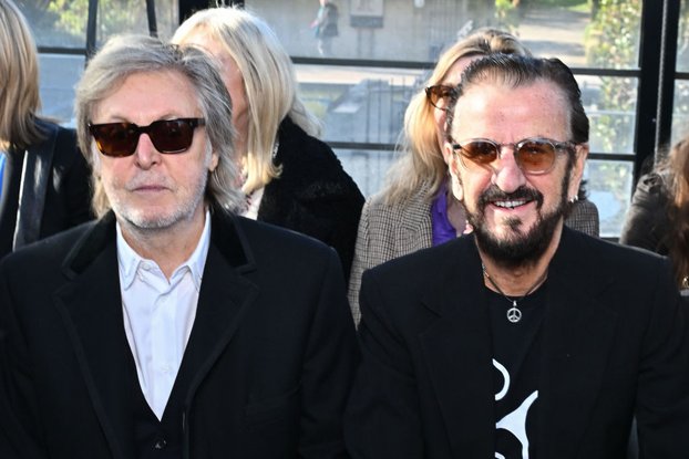 Sir Paul McCartney and Sir Ringo Starr à la Fashion Week en mars 2024