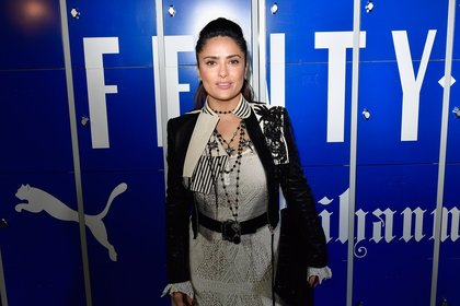 Salma Hayek au défilé FENTYxPUMA by Rihanna