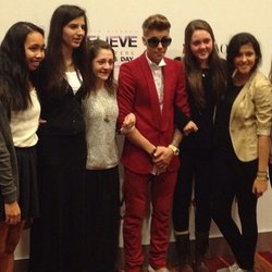 Justin Bieber à l'avant première de son film "Believe"