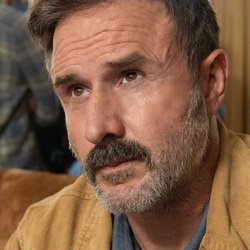 David Arquette (Dewey Riley) sur le tournage de "Scream"