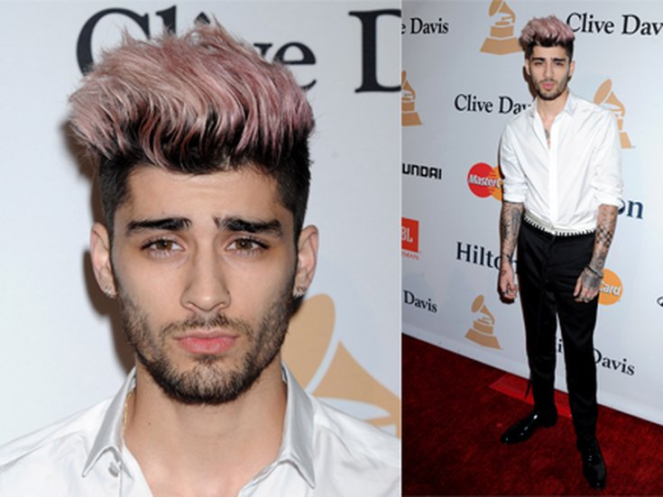 Zayn Malik avec ses cheveux roses
