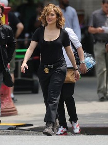 Jennifer Lopez sur le tournage de "Shade of Blue"