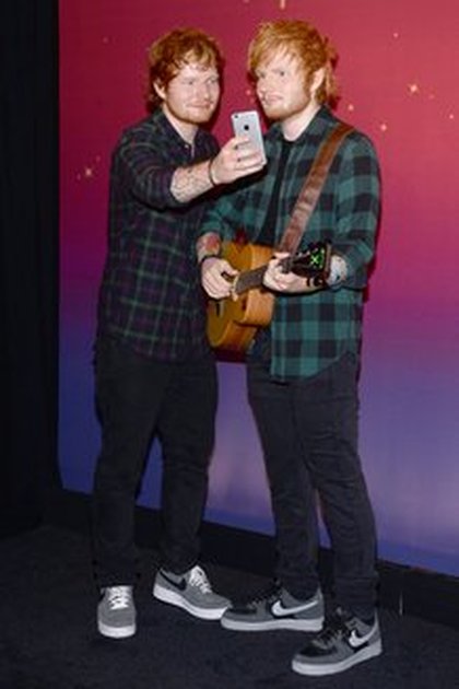 Ed Sheeran et sa statue de cire @ Madame Tussaud NY