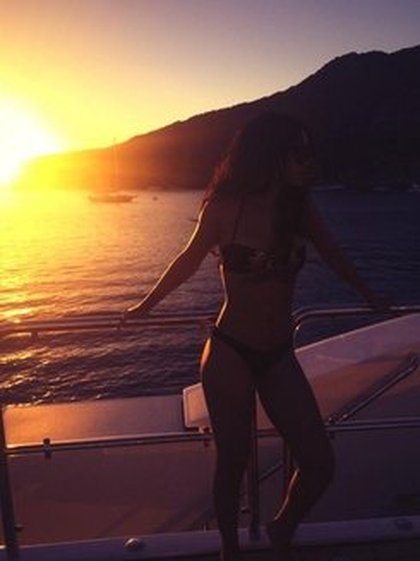 Rihanna sur son yacth