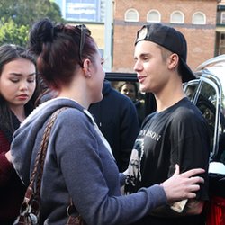 Justin Bieber avec ses fans en Australie