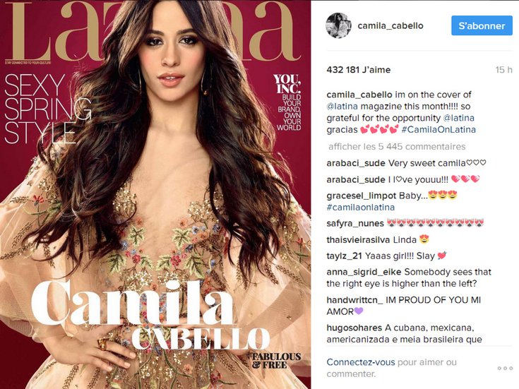 Camila Cabello en une de Latina