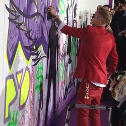 Justin Bieber à l'avant première de son film "Believe"