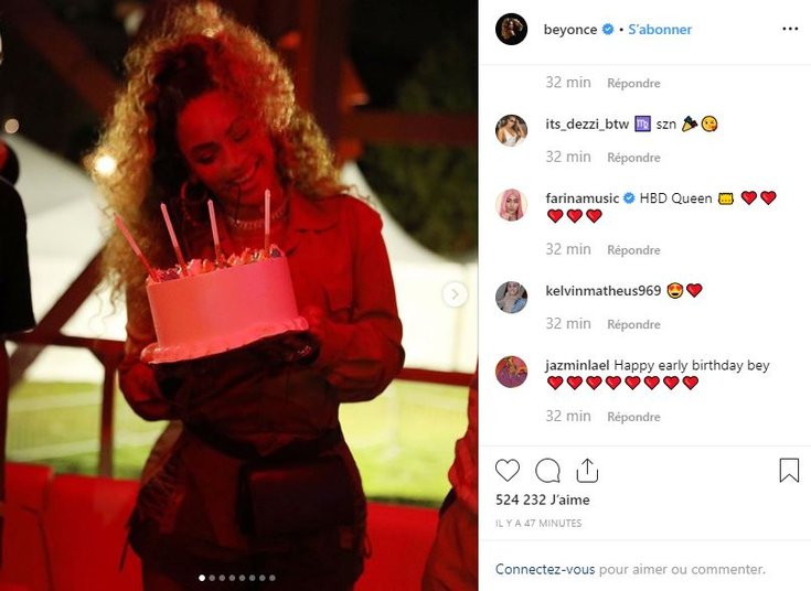 Beyonce à son anniversaire