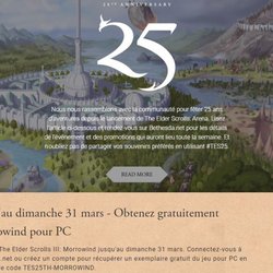 Les trois étapes pour télécharger gratuitement The Elder Scrolls 3 : Morrowind