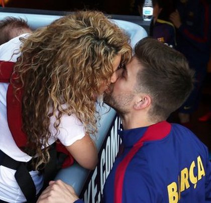 Shakira et Gérard Piqué à un match de Barcelone