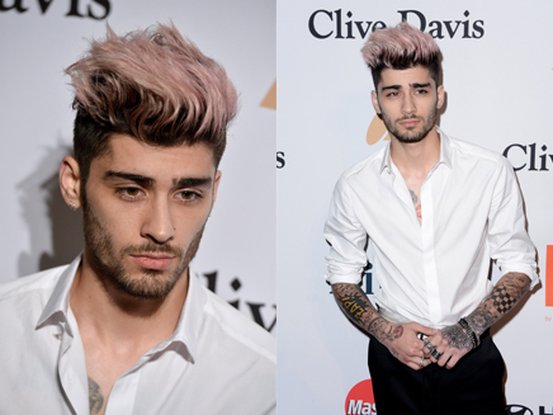 Zayn Malik avec ses cheveux roses