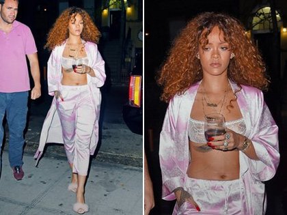 Rihanna en pyjama à New York